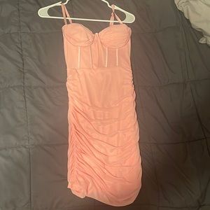 Pink corset top dress
